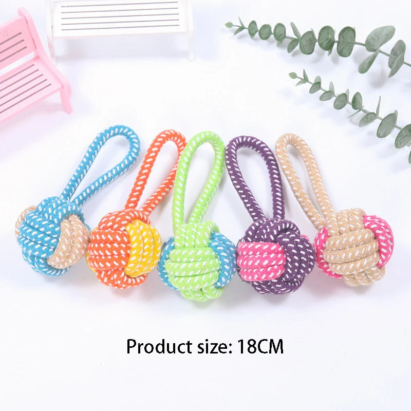 Interactive Cotton Rope Mini Dog Toys Ball for Dogs.