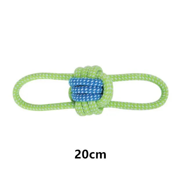 Green Pet Dog Toys, for Large, and Small Dogs. Toy Interactive Cotton Rope, Mini Dog Toys Ball for Dogs, Accessories Toothbrush Chew Puppy Toy.