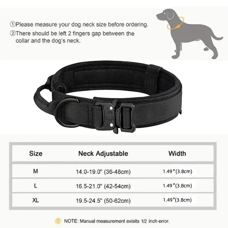 Tactical Dog Collar For Medium And Large Dogs.