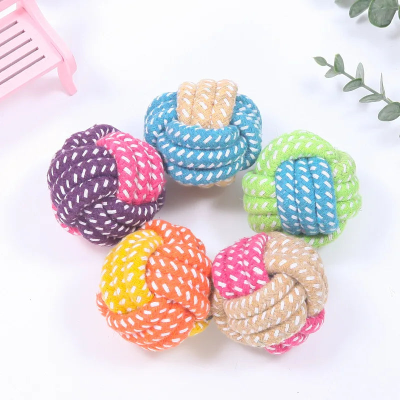 Interactive Cotton Rope Mini Dog Toys Ball for Dogs.