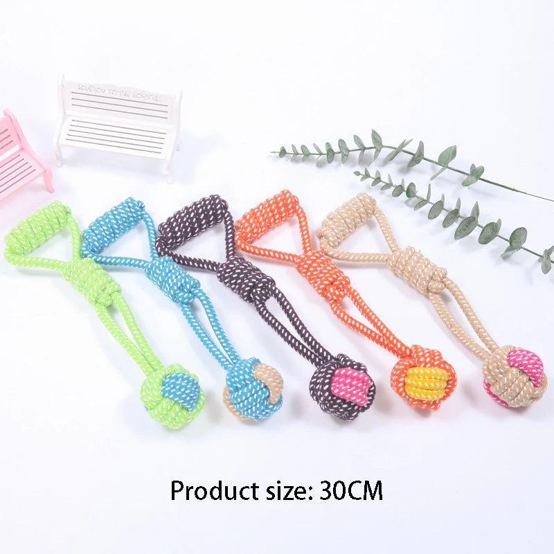 Interactive Cotton Rope Mini Dog Toys Ball for Dogs.