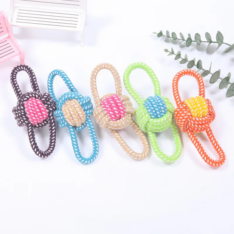 Interactive Cotton Rope Mini Dog Toys Ball for Dogs.