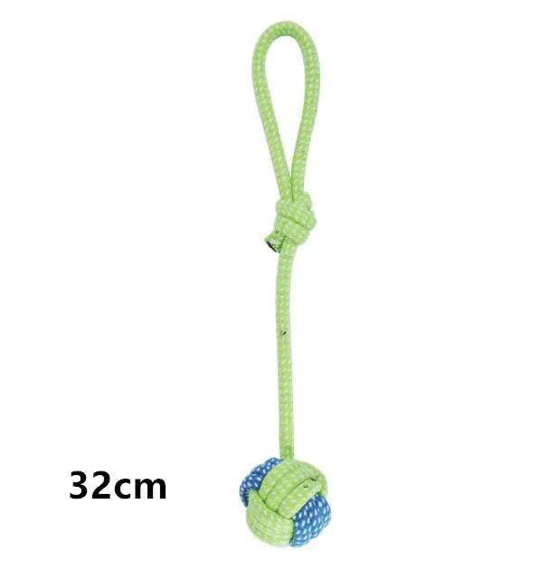 Green Pet Dog Toys, for Large, and Small Dogs. Toy Interactive Cotton Rope, Mini Dog Toys Ball for Dogs, Accessories Toothbrush Chew Puppy Toy.