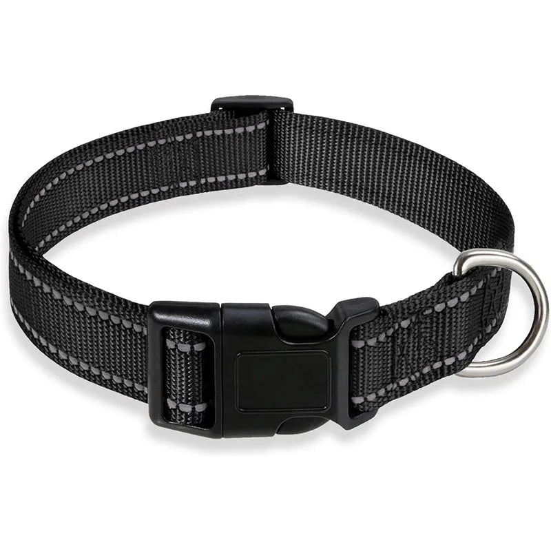 Reflective Dog Collar Strap With Adjustable Safety Nylon Pet Collar.