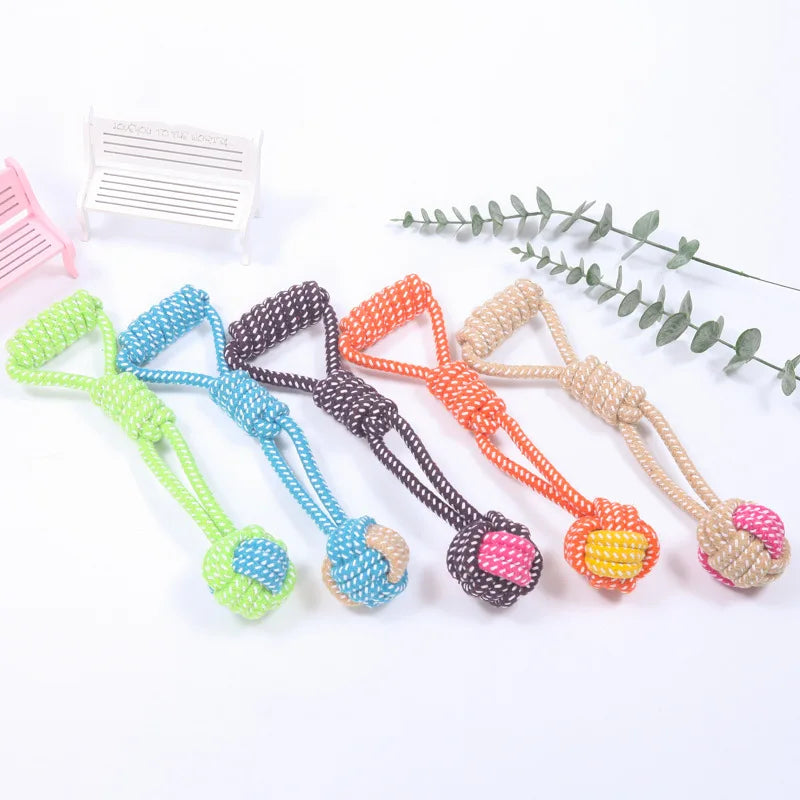 Interactive Cotton Rope Mini Dog Toys Ball for Dogs.