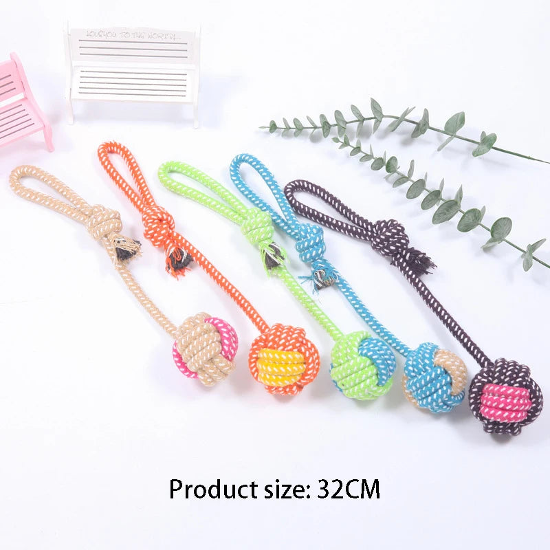 Interactive Cotton Rope Mini Dog Toys Ball for Dogs.