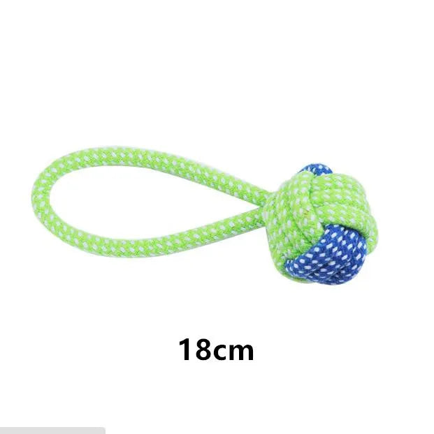 Green Pet Dog Toys, for Large, and Small Dogs. Toy Interactive Cotton Rope, Mini Dog Toys Ball for Dogs, Accessories Toothbrush Chew Puppy Toy.