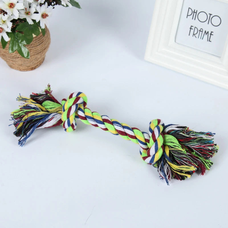 Random Color Pet Toy, Bite Rope Double Knot Cotton Rope