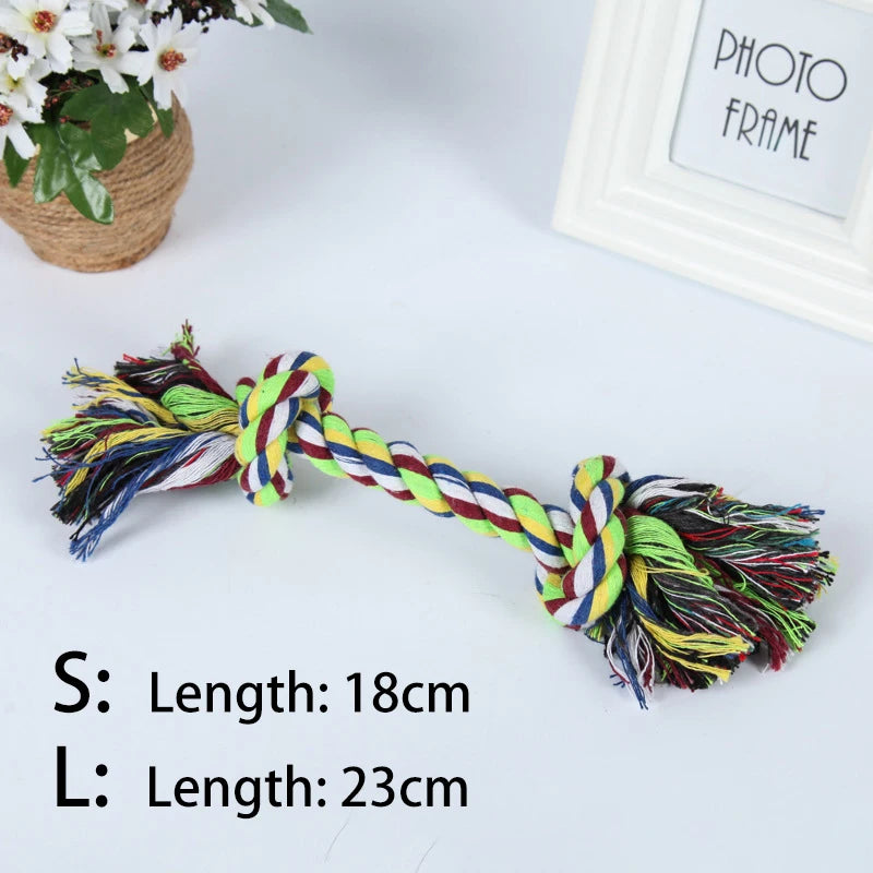 Random Color Pet Toy, Bite Rope Double Knot Cotton Rope