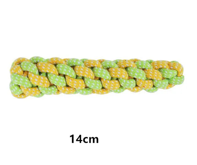 Green Pet Dog Toys, for Large, and Small Dogs. Toy Interactive Cotton Rope, Mini Dog Toys Ball for Dogs, Accessories Toothbrush Chew Puppy Toy.