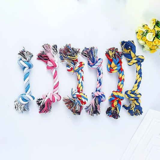 Random Color Pet Toy, Bite Rope Double Knot Cotton Rope