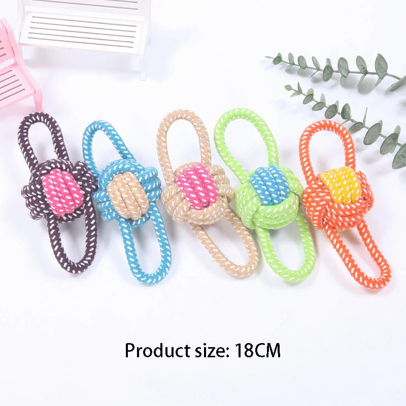 Interactive Cotton Rope Mini Dog Toys Ball for Dogs.