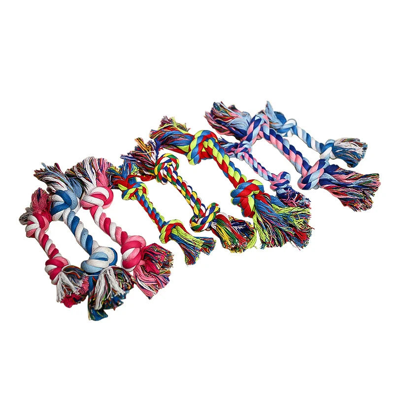 Random Color Pet Toy, Bite Rope Double Knot Cotton Rope